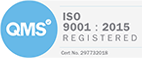 QMS ISO 9001:2015 registered